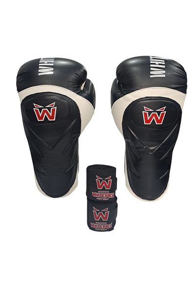 whiteface Boxing Kickboxing Muaythai Eldiveni Storm (10Oz-12Oz) + Bandage Set