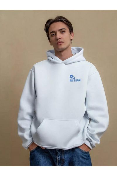 Boi Unisex Θέλω μόνο σου Φούτερ Λευκό