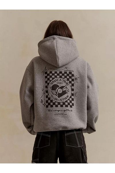 Boi Unisex Πόσο χρόνος για να είστε έξω από το φούτερ Γκρι