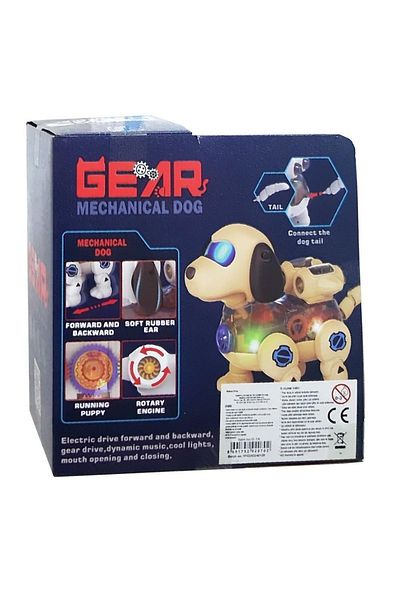 TRUST STORE Lighted Dog Robot 20 cm Transparent