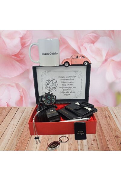 HediyesiBizden KİŞİYE ÖZEL HEDİYE SETİ ( SAAT-KEMER-CÜZDAN -KARTLIK-TESBİH- Ç...