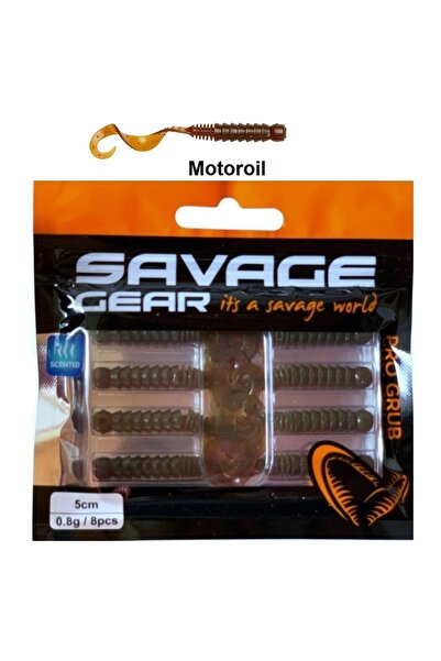 Savage Gear Pro Grub 5cm 0.8gr Lrf Silikon Yem (8'li Paket) İğnesiz Motoroil