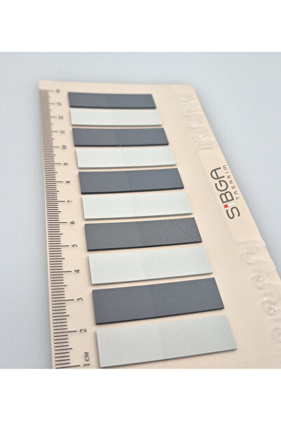 sibga tasarım Şeffaf Koyu Gri - Açık Gri      Kitap Ayracı Ayraç   Sticker Not Kağıdı