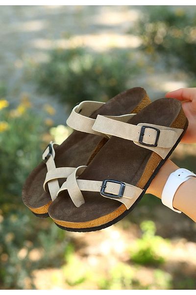 Skygo Opil Cream Nubuck Slippers