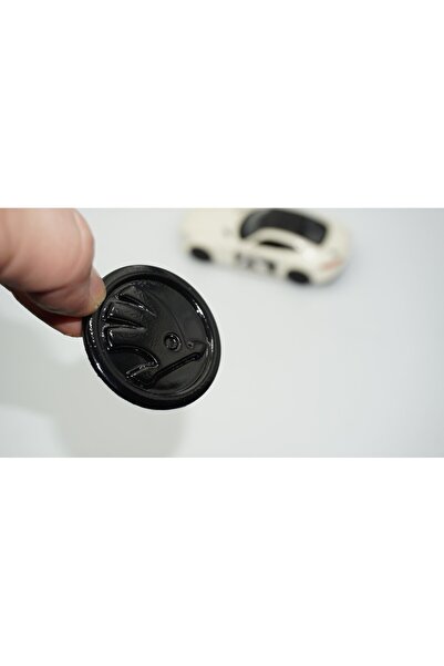 DK Tuning Skoda Direksiyon 46mm Siyah Logo Amblem Arma