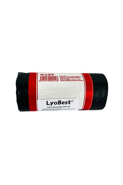 LYOBEST Horeca Garbage Bags, Capacity 35L, Black, Durable, 15 Pcs/Roll