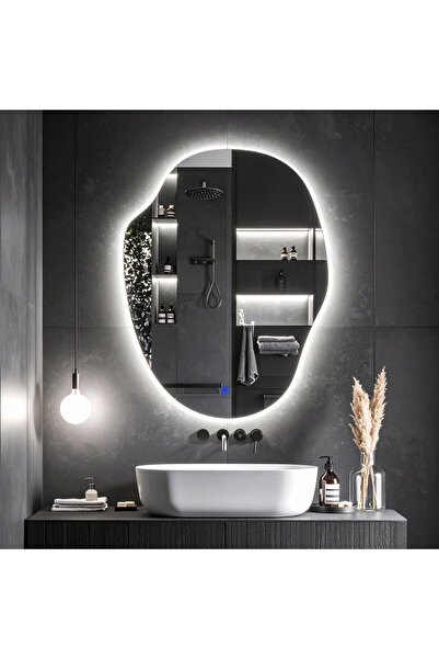 lumora mirror design Doravia Beyaz Led'li Lavabo & Banyo Aynası (Dokunmatik S...