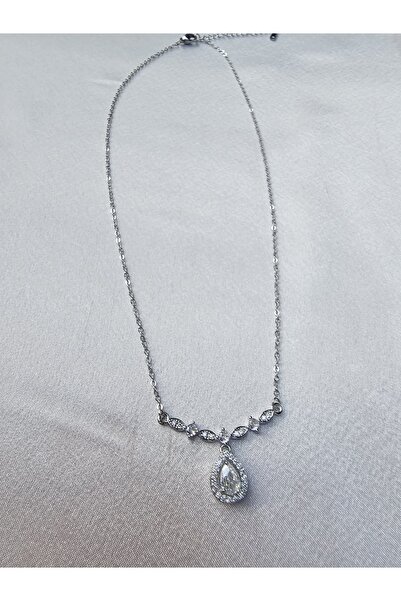 E&G Bijuteri Aksesuar Damla taşlı kolye