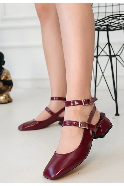 Skygo Karmi Plum Skin Heeled Shoes
