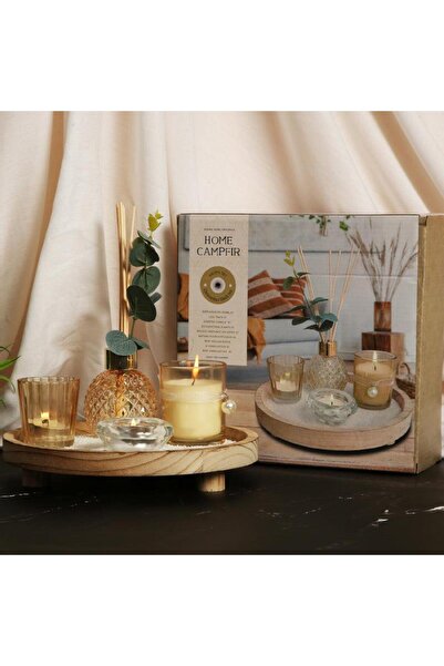 YNSK 7 Parça Oda Kokusu ve Mum Hediye Seti - Osmantus Siyah Çay