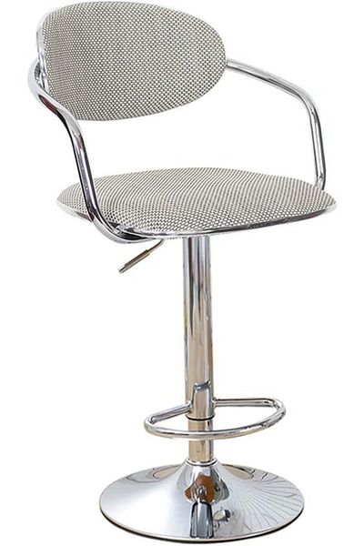 Generic Bar Chair Indoor-Outdoor Adjustable Swivel Bar Stool with Comfortable Upholstered Seat and Back Grey