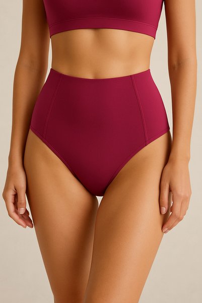 BRNCY Fuchsia Sculptfit High Waist & Lifting & Shaping Bikini Bottom