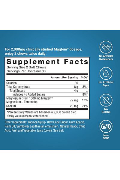 force factor Ultimate Magtein Magnesium(Magnesium) L-Threonate Cognitive Function Focus Memory 60