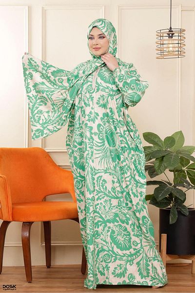 Genrics Viscose prayer shawl with attached anti-shrinkage scarf