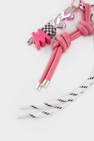 DeFacto Women's Pink Heart Drawstring Charm Keychain F1729Axns
