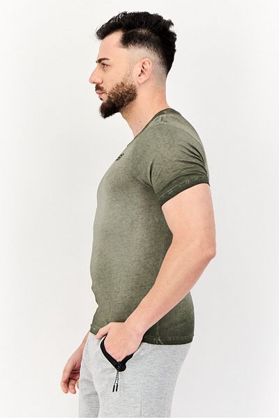 SKECHERS Men Sportswear Fit Short Sleeves Training T-shirt, Olive