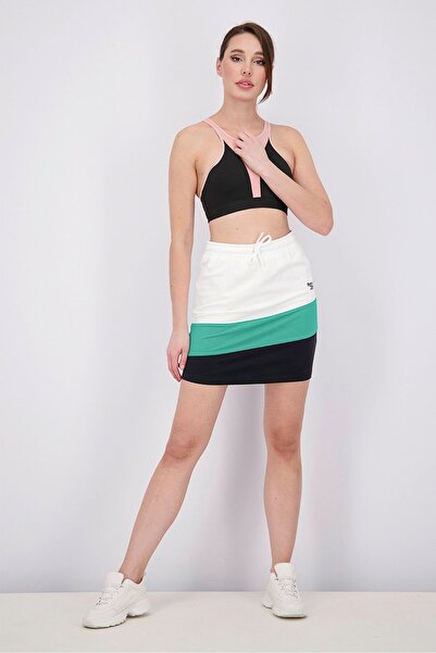 Reebok Women Classics Vector Jersey Skirt, White Combo