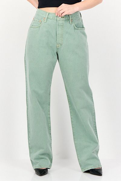 Levi's Women Regular Fit Solid Non-Stretchable Jeans, Light Green