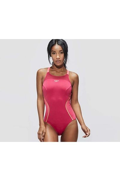 SPEEDO Fit Pinnacle Xback Swimsuit, Dark Pink