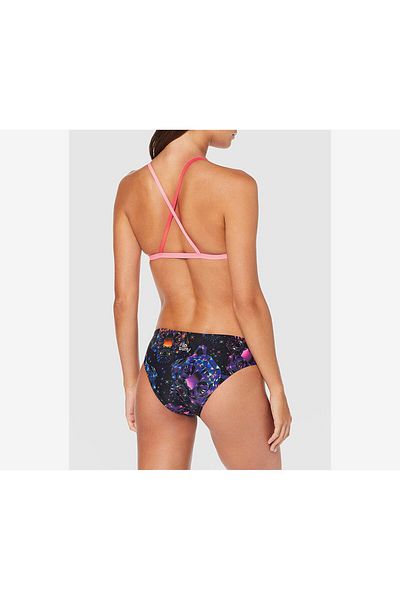 SPEEDO Women Diamondize 2 Piece Crossback, Black and Pink