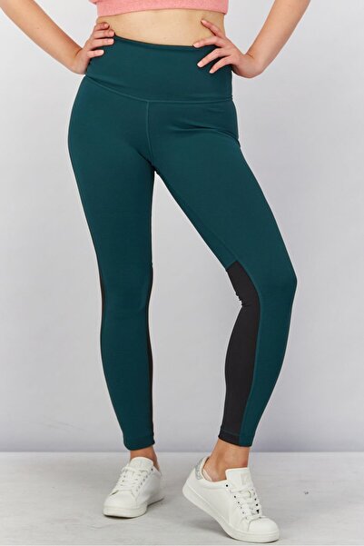 Reebok Women Sport Fit Plain Pull On Training Leggings, Green