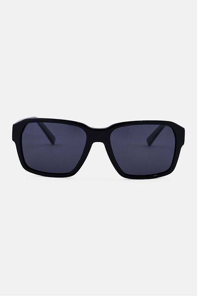 Timberland Men TB934301D57 Square Polarized Sunglasses, Black