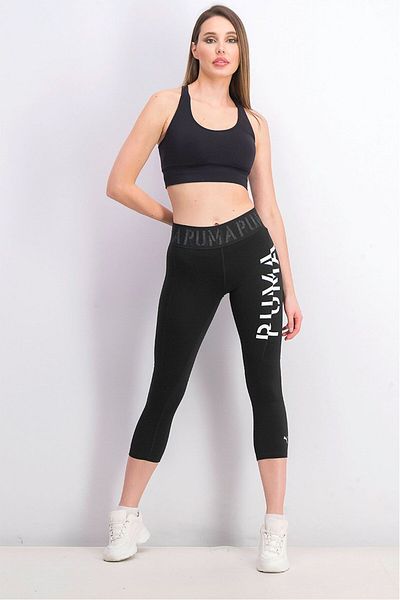 Puma Women Logo 3 and 4 Tight, Black