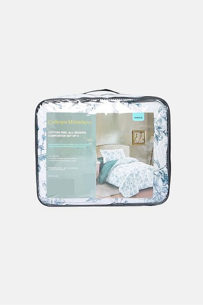 Catherine Malandrino 2 Pcs Floral Print Comforter Set, Multicolor