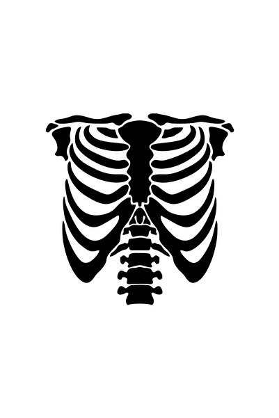 Reysa Tasarım ملصق سيارة هيكل عظمي مقاس 17×17 سم باللون الأسود