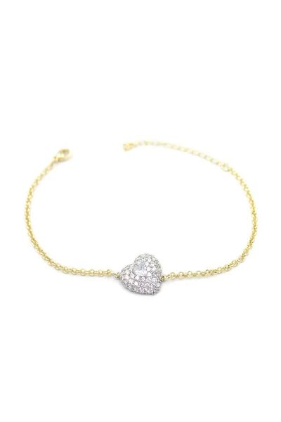 PRATİKOBA Heart bracelet - white