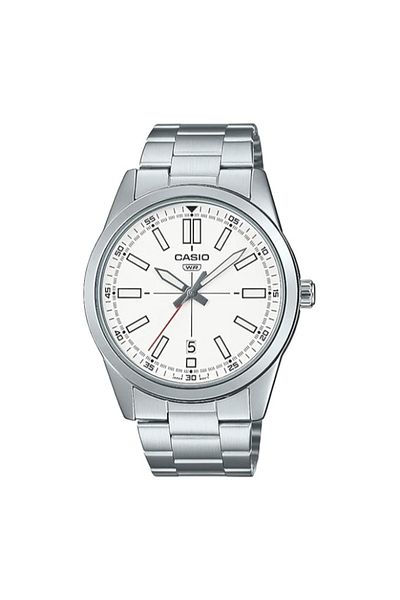 Casio CASIO Men's Analog White Dial Watch - MTP-VD02D-7EUDF