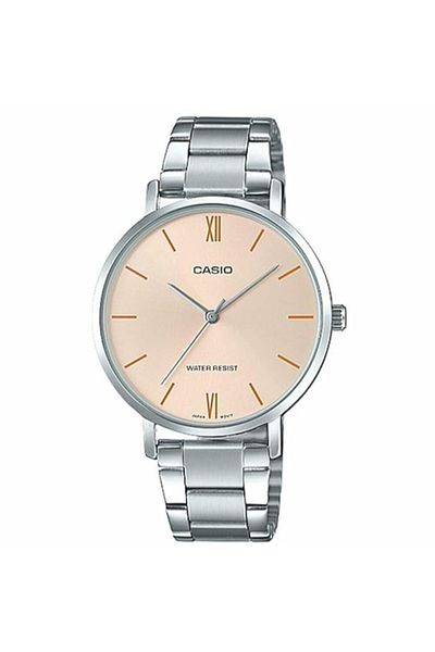 Casio CASIO Women's Analog Peach Dial Watch - LTP-VT01D-4BUDF