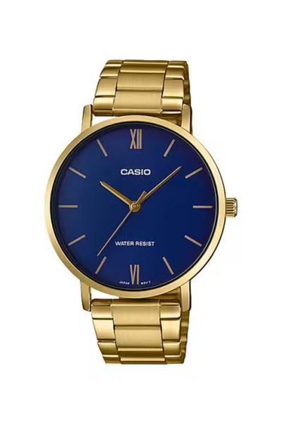 Casio CASIO Men's Analog Blue Dial Watch - MTP-VT01G-2BUDF