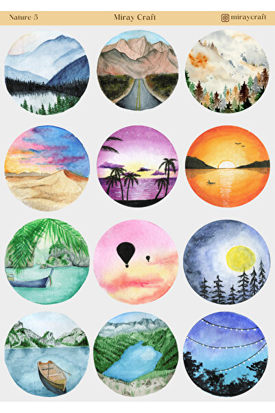 MirayDesign 1 autocolant cu ilustrații cu tematică naturală, pentru Bullet Jo...
