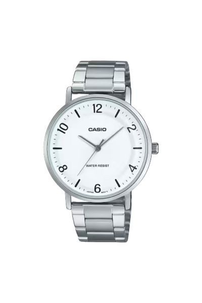 Casio CASIO Men's Analog White Dial Watch - MTP-VT03D-7BDF