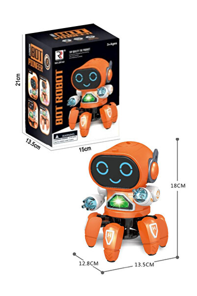 PLAYZO روبوت بوت بايونير - لعبة روبوت راقصة موسيقية مضيئة للأطفال، حركة تفاعلية