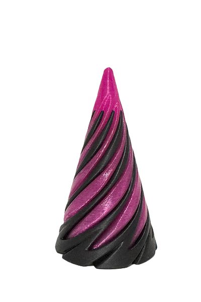 OEM 3D Helix Impossible Passthrough Cone toy, black with pink, antistress, 7cm