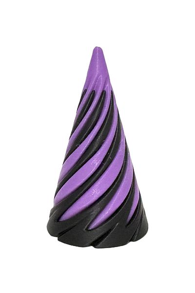 OEM 3D Helix Impossible Passthrough Cone toy, black with lavender, antistress, 7cm