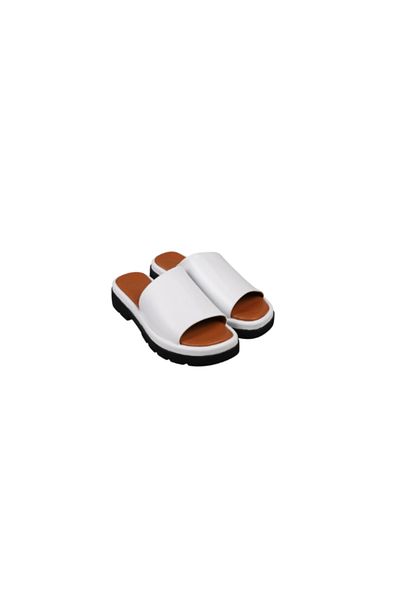 Lady Mia Freya Genuine Leather Asymmetric Women's Slippers