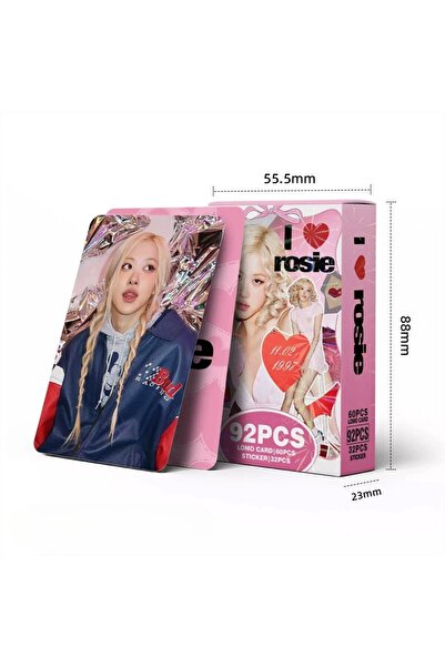 Kpop Dünyasi BLACKPINK Rose '' I Love Rosie '' Çift Yön Baskılı Lomo Card Seti (60 Pcs)