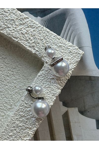 Rossetto Atelier Silver Pearl Earrings