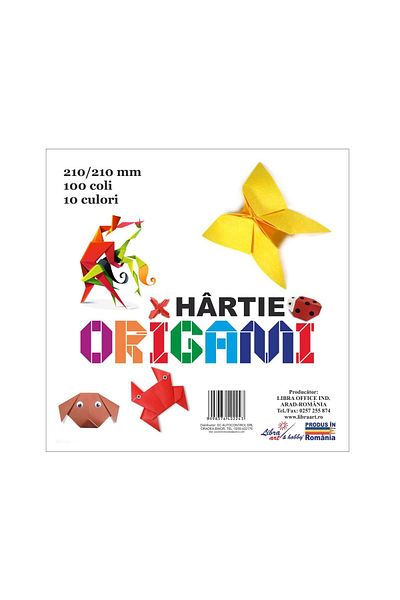 Libra Origami Paper 21x21 cm 100 Sheets 10 Colors