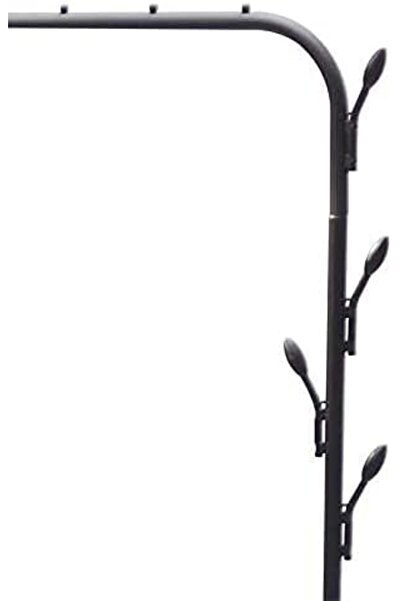 Generic Cloth Rack - Modern Black Iron Clothes, Shoes, Hats & Accessories Stand with 8pcs Hooks & Bot