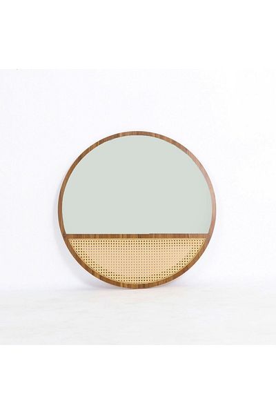 DECORA Round rattan mirrors in different sizes