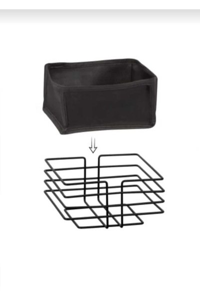 YÜCEKAYA TİCARET Service Presentation Set Trivet+Bread Bowl Stainless Metal Matte Black 2-Piece Kitchen and Tableware Set