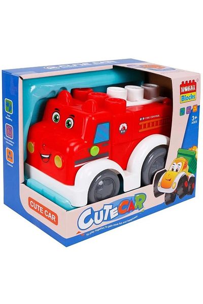 rexa Wokai Blocks Fire Truck – Stackable Building Block Toy for Kids Ages 3+