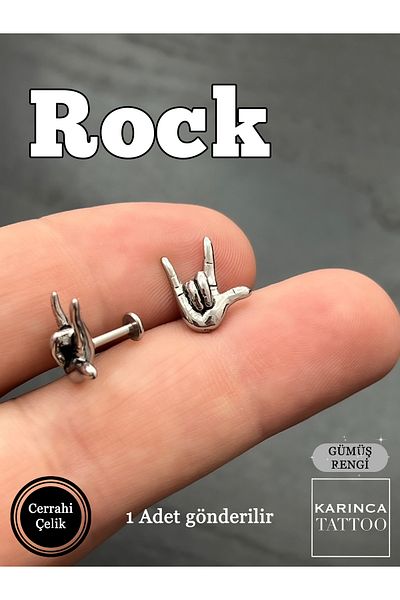Karınca Piercing Rock Ear Piercing Earring Gothic Punk Devil Horn Tragus Helix Flat Conch Surgical Steel Piercing