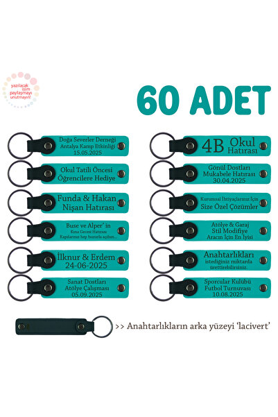 Miaju عمل حصري لشركات وكالات الإعلان، مجموعة من 60 قطعة، سلسلة مفاتيح جلدية م...