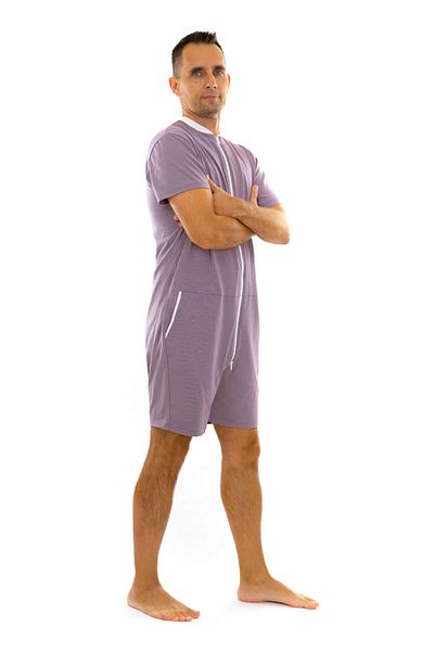 dendy Pánský overal pyžamový krátký Lilac 212/XL