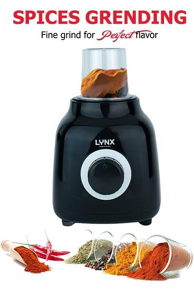 LYNX 2-in-1 Blender from Lynx, 400W, 1.6L Electric High-Speed Juice and Shake Blender